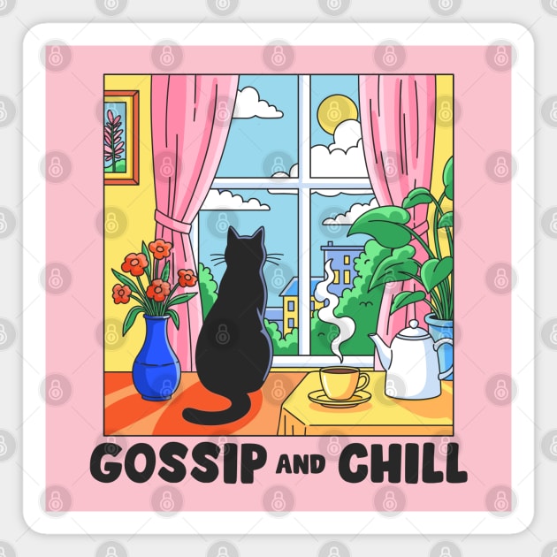 Gossip and Chill Magnet by enrynz